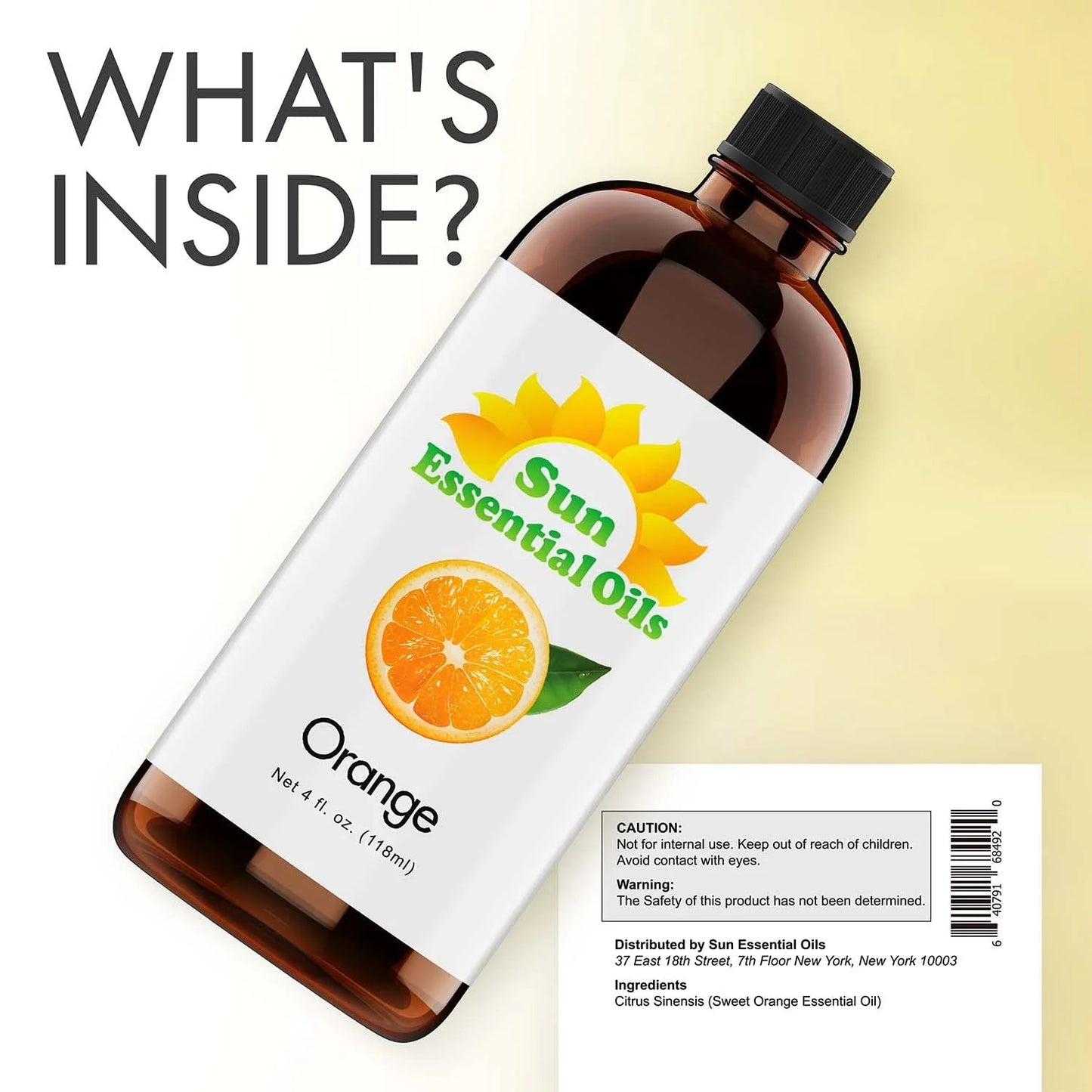 Sweet Orange Essential Oil, 4 oz. Sun Essential Oils