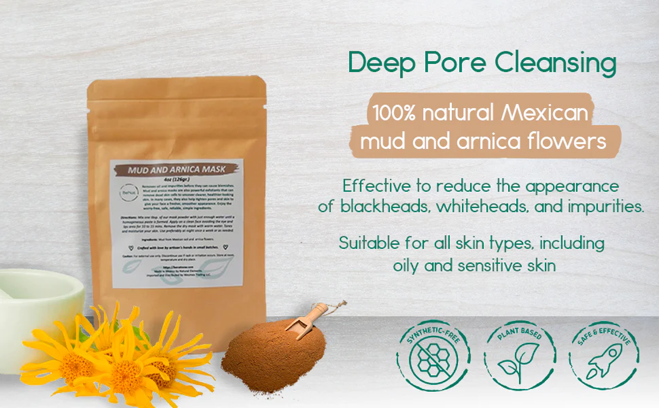 Activated Charcoal + Mud & Arnica Face Mask Bundle be BeNat