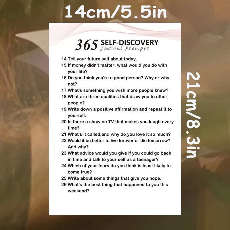 365Self-Discovery Prompts Journal,365Questions,A 365Day Journal Prompts for Self-Exploration/Self-Discovery,Healing,Reflection.