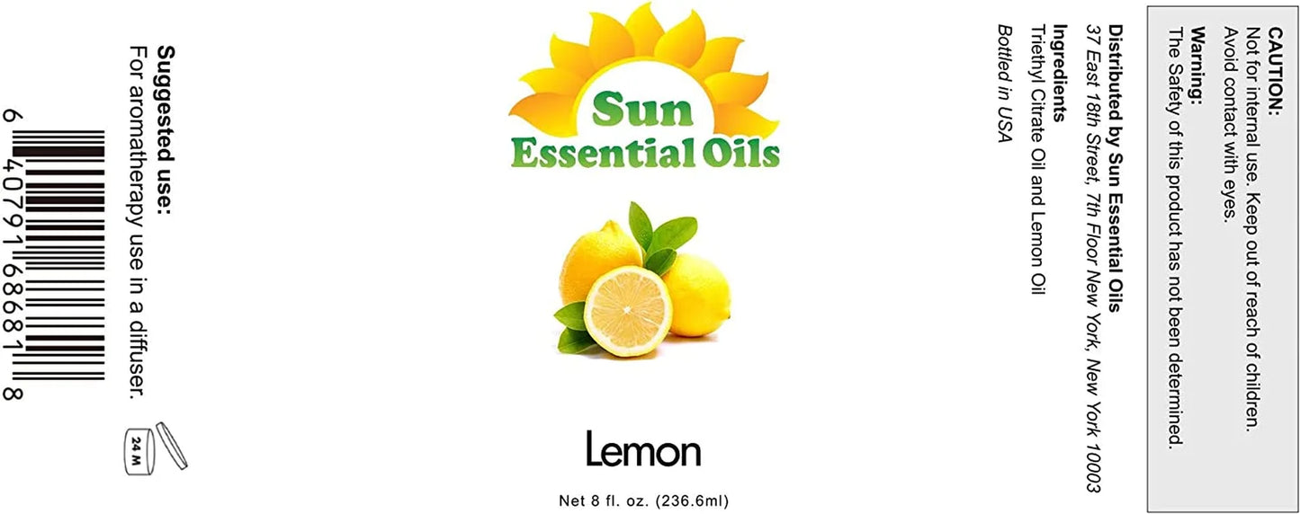 Lemon Essential Oil , 8 oz. Sun Essential Oils