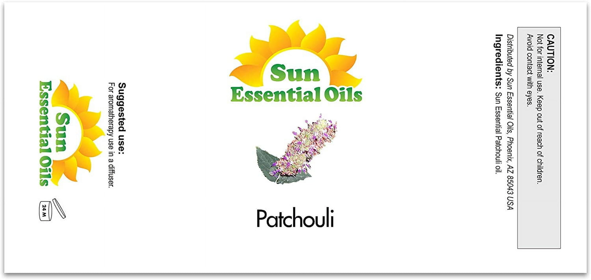 Patchouli Essential Oil, 4 oz. by Sun Essential Oils
